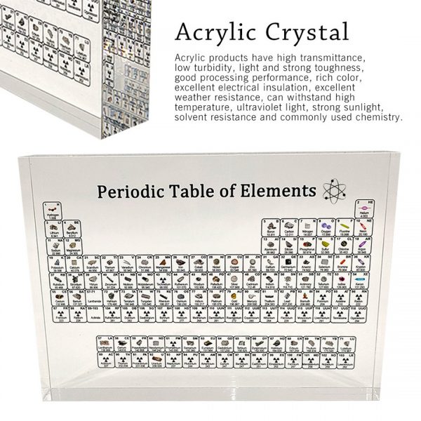 Acrylic Chemical Element Periodic Table Learning Display Card Crystal Element Periodic Table Crafts - Image 6